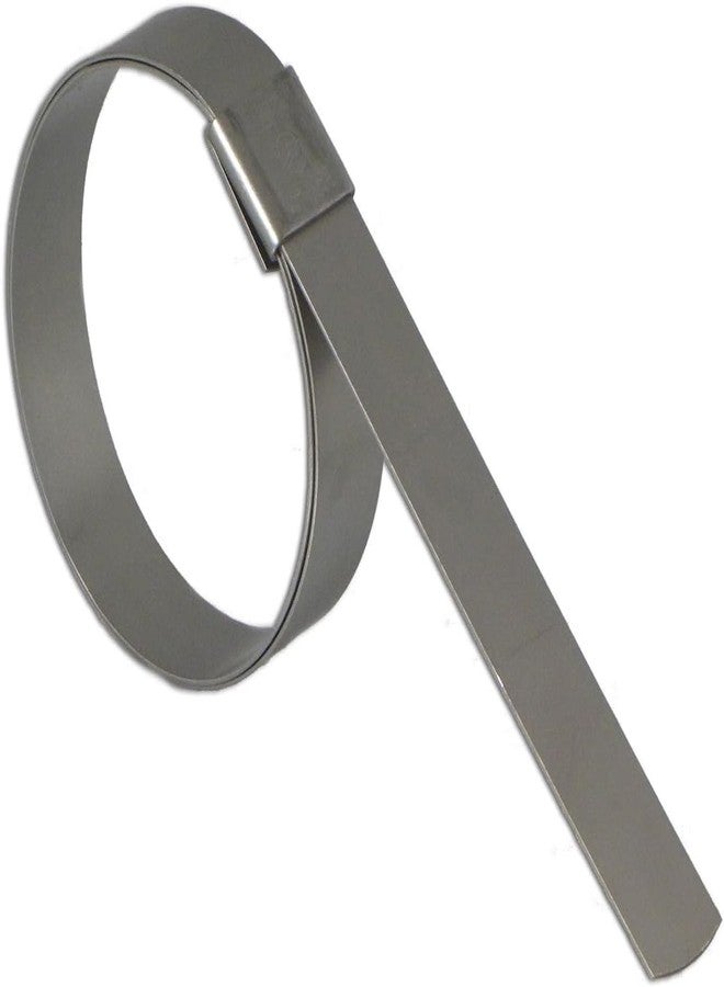 باند-إت BAND-IT CP1499 5/8 بوصة عرض × 0.025 بوصة سمك × 3-1/2 بوصة قطر، مشبك مركزي من الفولاذ الكربوني المجلفن (50 قطعة في العلبة) - Image 1